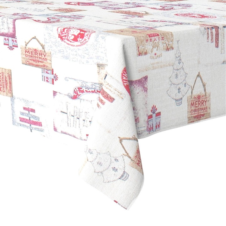 Fata de masa, model de Craciun, Timbru, Multicolor - 110x136cm