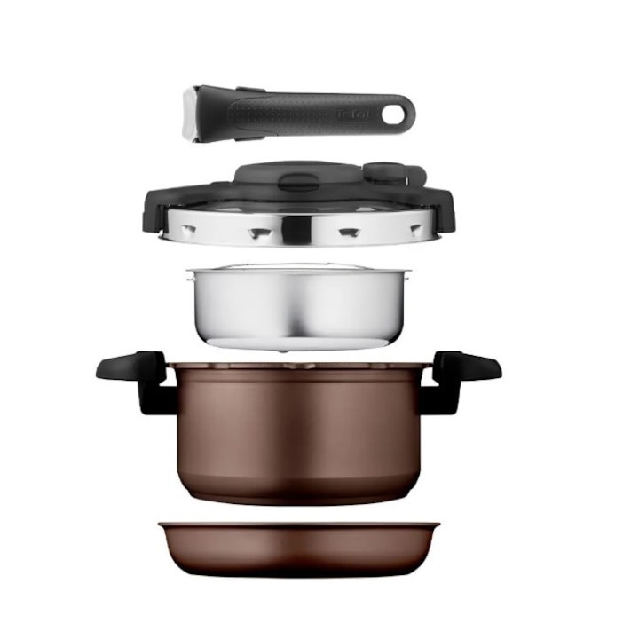Комплект от 5 мултифункционални части Tefal Ingenio All in One, с 6 функции, 4 L, кафяв