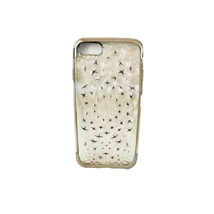 Husa compatibila cu Samsung Galaxy S6, G-Tech Star Fall, Slim, Silicon Slim, Argintiu