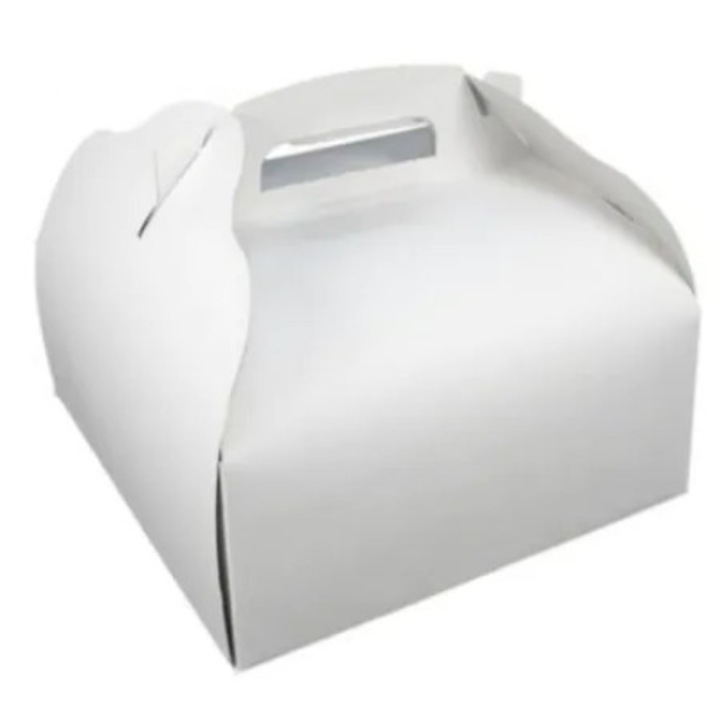 Set cutii din carton alb pentru tort, 50 buc, dimensiune 30x30 cm