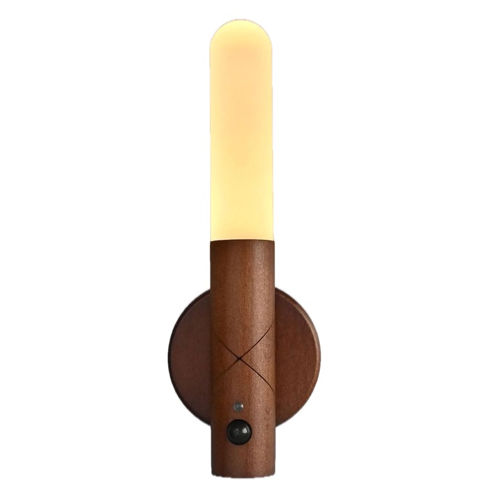 Lampa LED portabila cu senzor de miscare, 3 culori, Dimabil, Fara fir, Reincarcare usb C, Magnetic, Pentru dormitor, baie, hol, bucatarie, 500 mAh, OFINIO