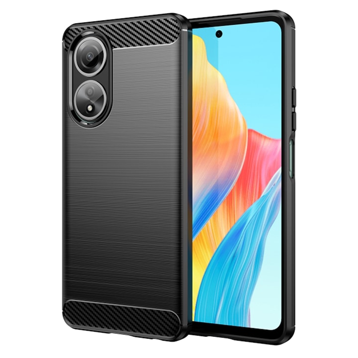 ΠΠ°Π»ΡΡ Π·Π° Oppo A58 4G - Techsuit Carbon Silicone - Π§Π΅ΡΠ΅Π½