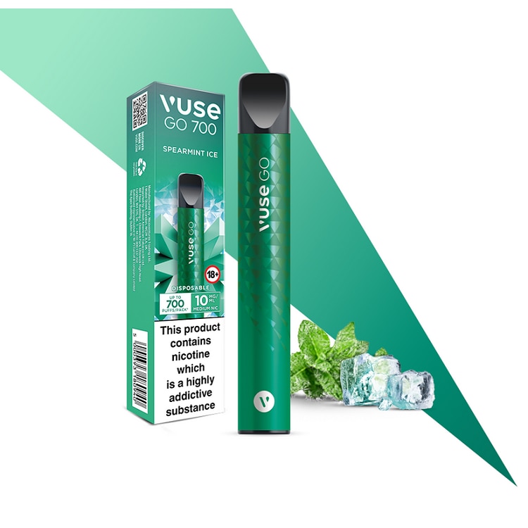 Tigara electronica de unica folosinta, Vuse GO 700 - Spearmint Ice, 2ml,  20mg/ml nicotina, autonomie 700 pufuri