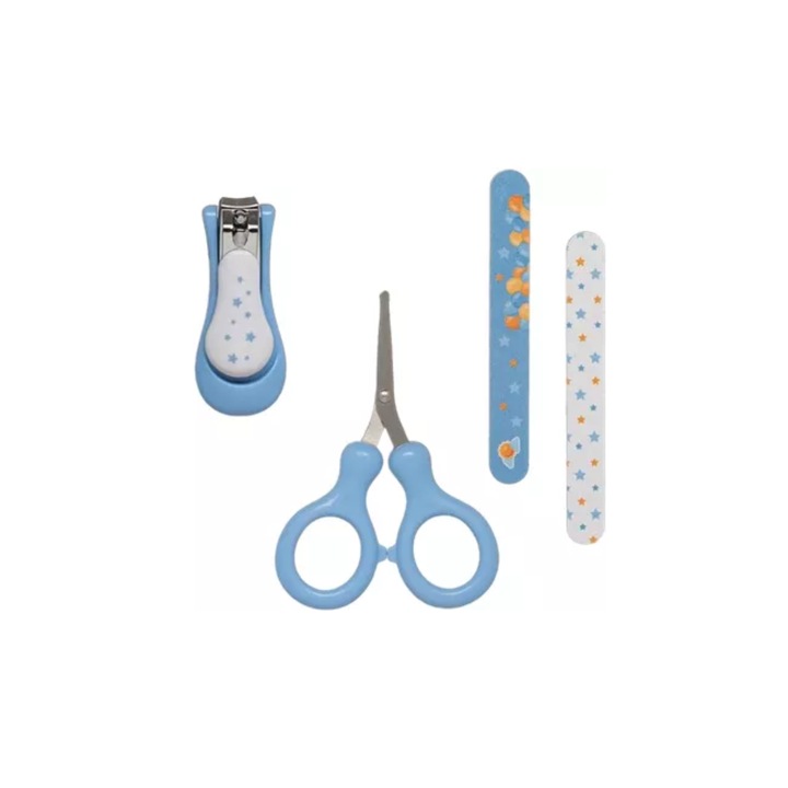 Основен комплект за грижа за бебето на Felman, съдържащ 4 части, син, 0% BPA