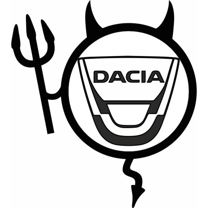 Стикер за кола, ИЗОБРАЖЕНИЕ, Dracusor DACIA, черен, 19 х 21 см