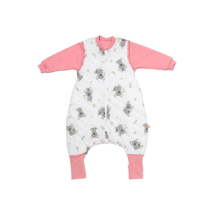 Sac de dormit cu picioruse si maneca lunga detasabila Koala 80 cm + manseta 2.5 Tog