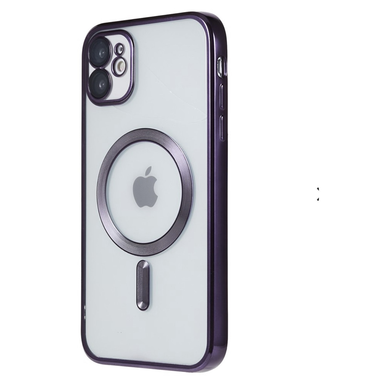 Husa din silicon cu margini metalizate Ultra-Soft, Luxury Magsafe, compatibila cu iPhone 11 / Negru