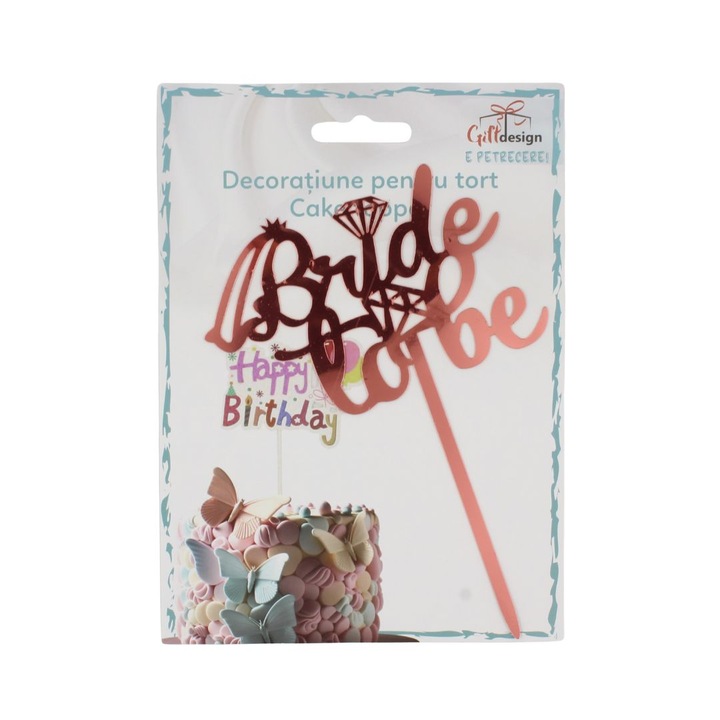 Топер за торта Rose Bride To Be