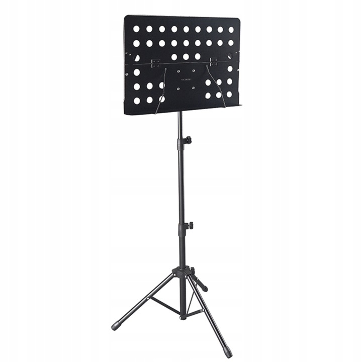 Stativ pentru partituri muzicale, Kaline, INOX, Ajustabil, Negru