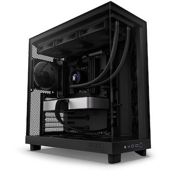 Carcasa NZXT H6 FLOW Compact Dual-Chamber, Mid-Tower, Negru