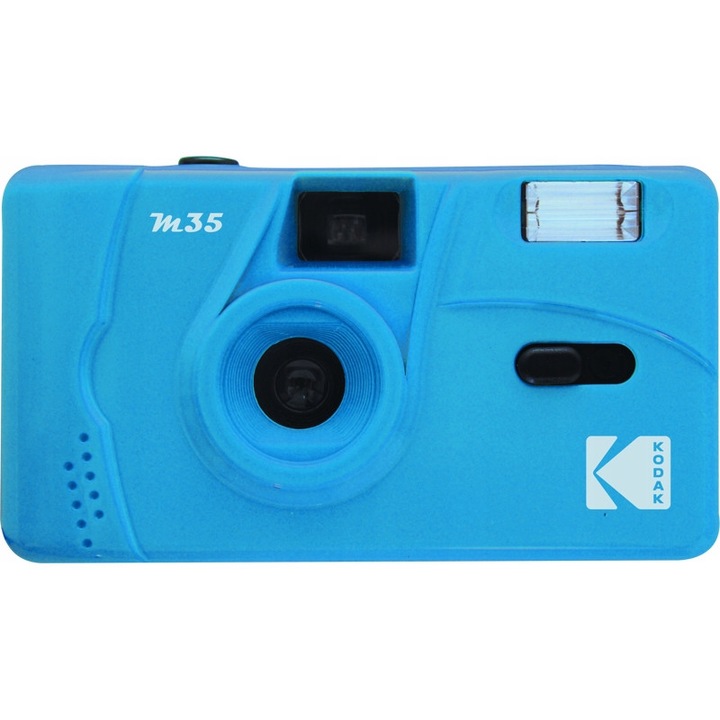 Фотоапарат Kodak M35 за многократна употреба с 35 мм филм, вградена светкавица, син