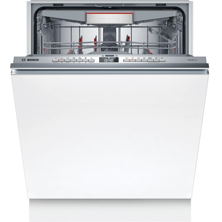 Masina de spalat vase complet incorporabila BOSCH 3SMV6ZCX18E, Seria 6, 60 cm, Seria B, PerfectDr, Max Flex Pro, VarioDrawer Pro, Sistem Rackmatic triplu, AquaStop, EcoSilence Drive