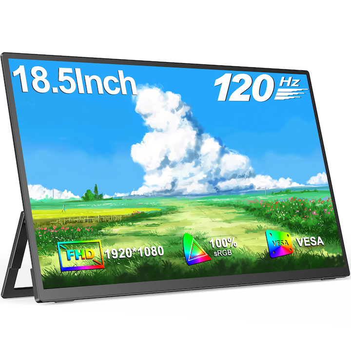 Преносим монитор UPERFECT 18.5" 120HZ16:9 1000:1 1920*1080 16.7M(8bit) SRGB