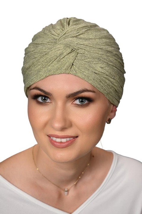 Turban VIKI FP/3, Atelier de Creation Lidia, Bumbac, Verde