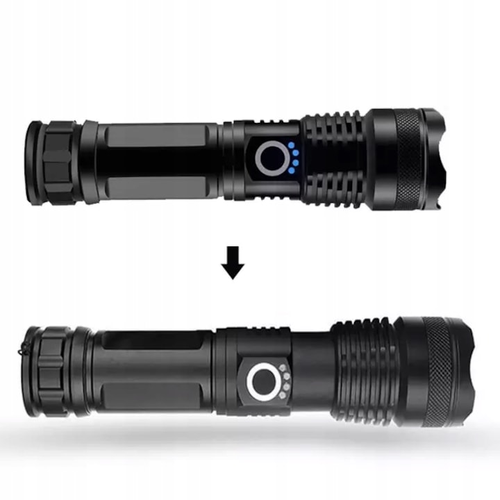Lanterna tactica cu maner ergonomic