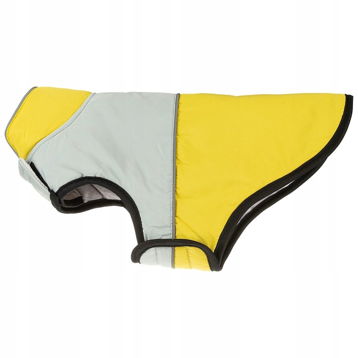 Haina de iarna pentru caini, Wesolypupil, Velcro, Alb/Galben, S