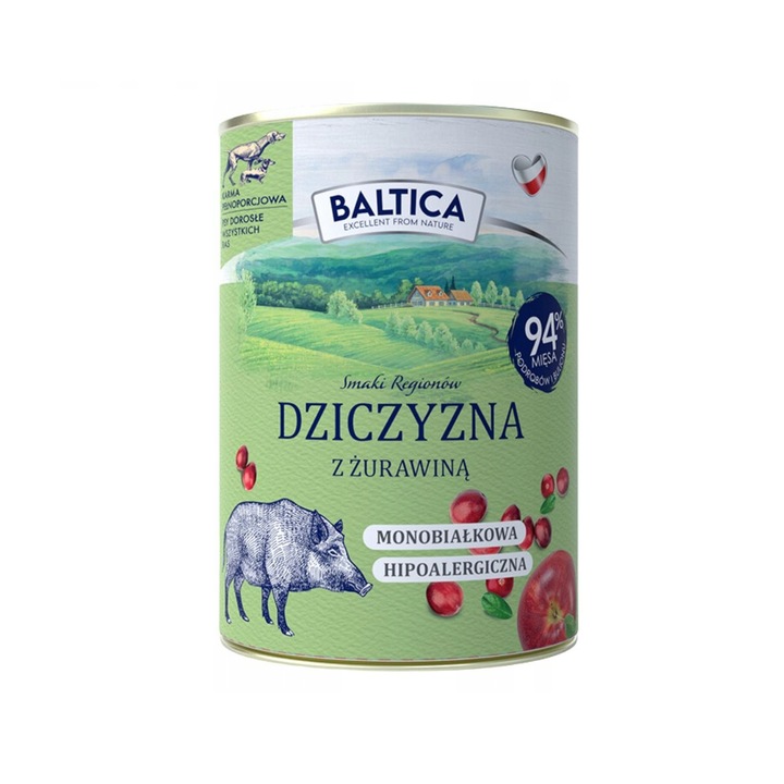 Nedves táp kutyáknak, Baltica, Gyümölccsel