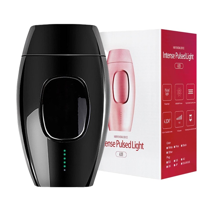 Epilator IPL A109, Portabil, Profesional, Negru