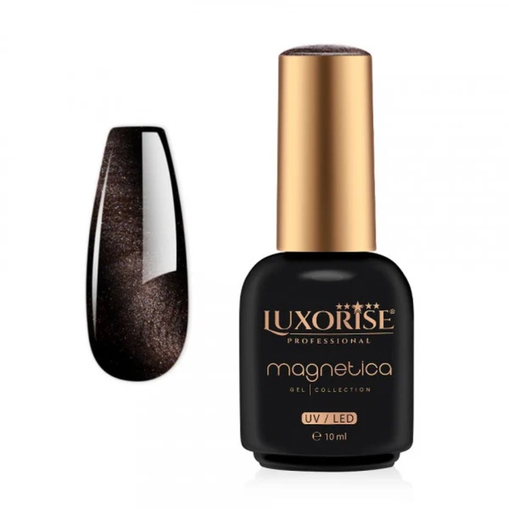 LUXORISE MAGNETICA Полупостоянен лак за нокти - Holo Blaze, позлатен бронз 10 ml
