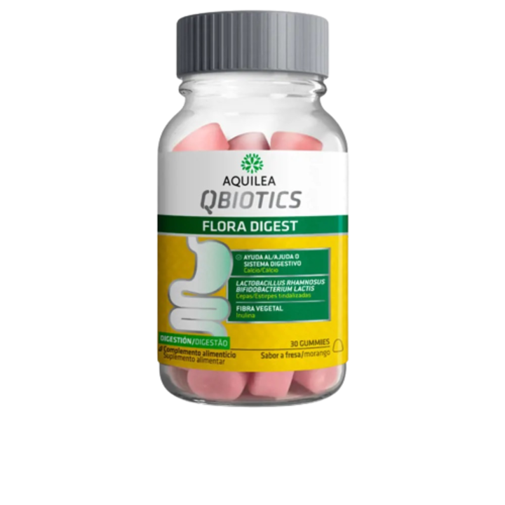 Supliment alimentar in format guma pentru flora intestinala, Aquilea Qbiotics Flora Digest, 30 gume