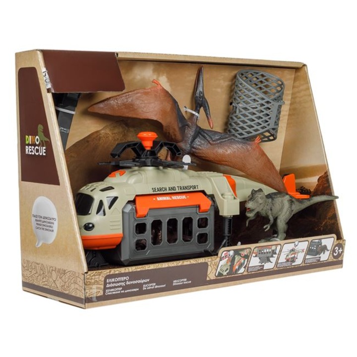 Elicopter de Salvat Dinozauri cu Sunet & Lumina