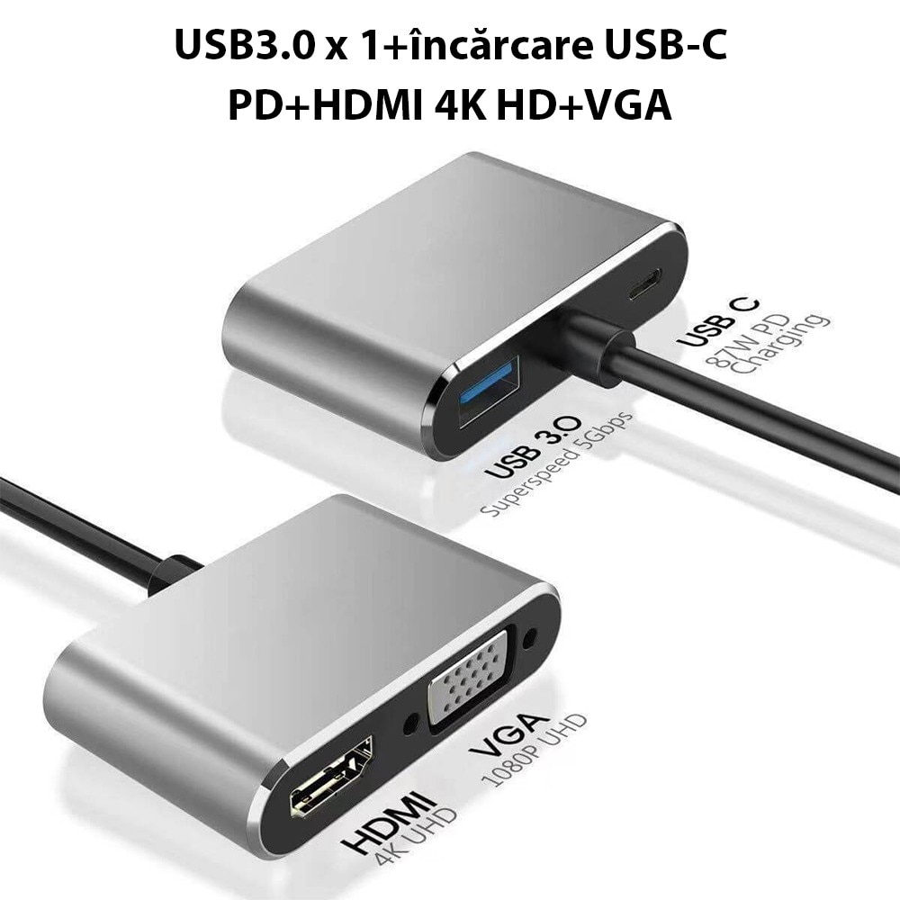 USB-C to HDMI Adapter with Power Passthrough - TechStar