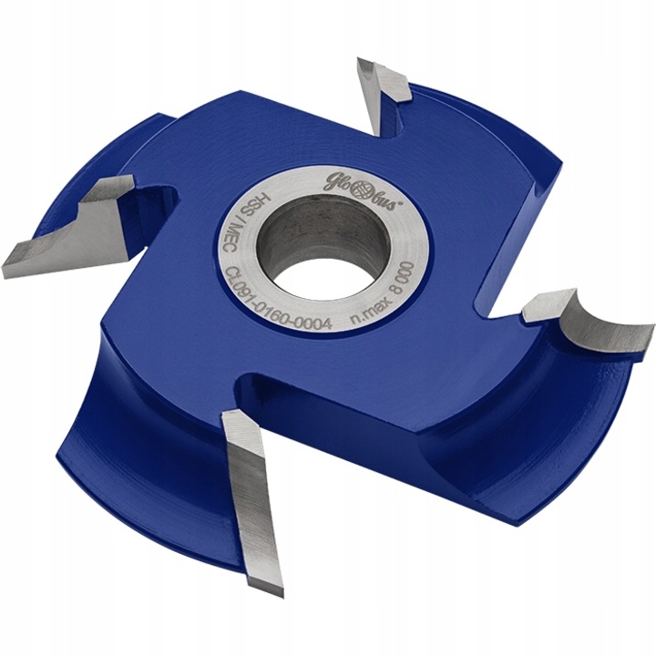 Freza pentru lemn, Globus, 120 x 30 mm, 4Z, Otel, Albastru/Argintiu