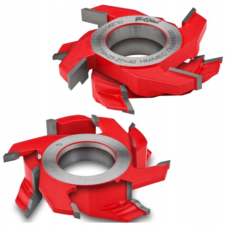 Set 2 freze, Globus, Pentru tocuri usi, 114x40x4Z, H22-27mm, Rosu