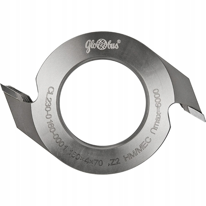 Freza GLOBUS, 160x4mm, 2 dinti, HM, pentru lemn