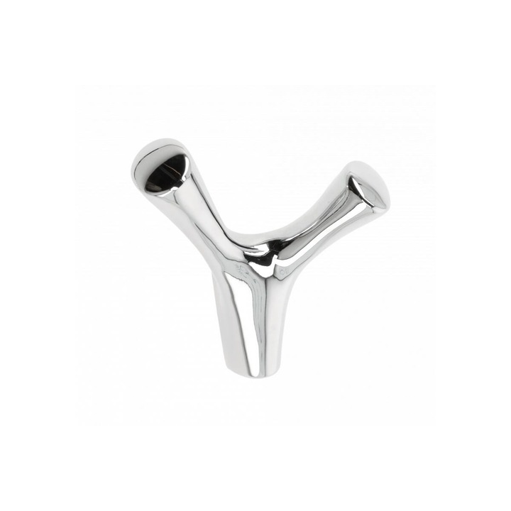 Cuier TORNA 81x71 mm, 2 agatatori, crom