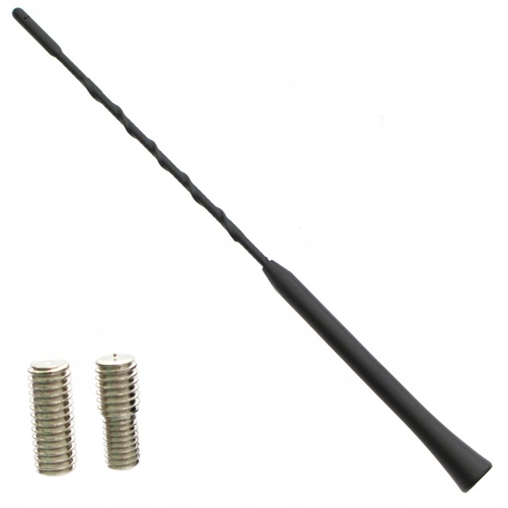 Fm / Am autórádió antennarúd, 30 cm, univerzális, 2 adapterrel, M5 M6, kompatibilis az eredeti antennával, fekete, Me Premium