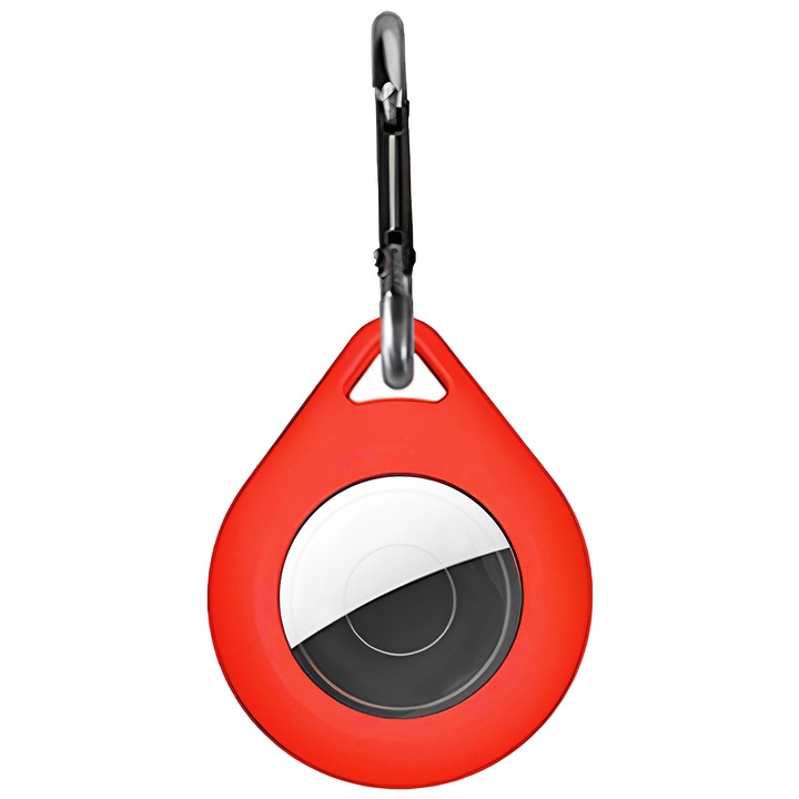 Husa de protectie Apple AirTag, Silicon, Breloc, Scarlet Red
