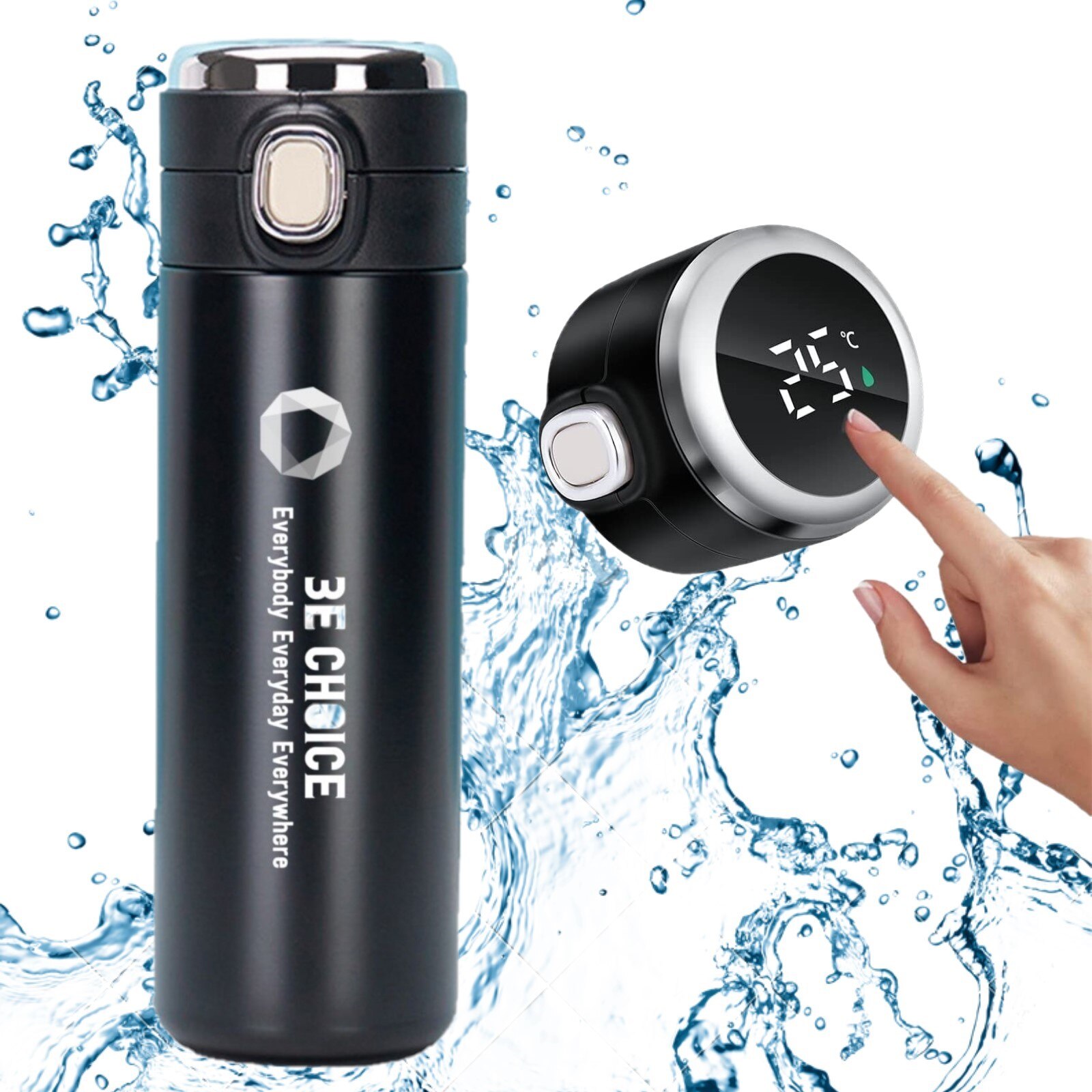 Termos Afisare Digitala Temperatura Sita Infuzor Travel Flask Smart ...