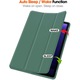 Husa Ultra Slim pentru Samsung Galaxy Tab S10 FE Plus 13.1", Silicon TPU, Smart Cover cu Suport - Verde Marin