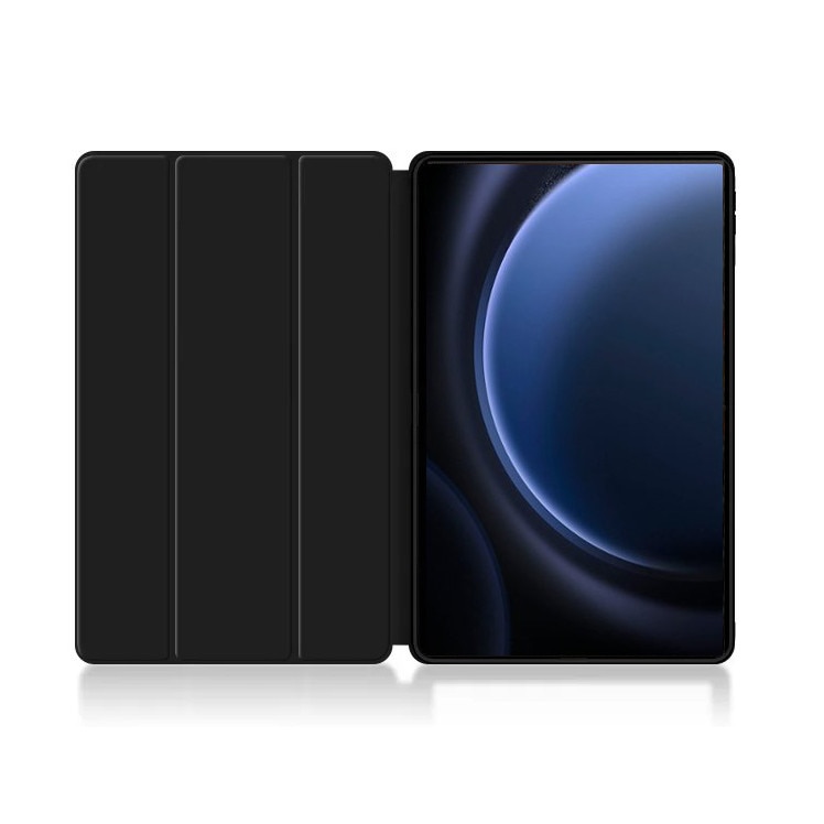 Husa Ultra Slim, pentru Samsung Galaxy Tab S10+ / S9 (FE) Plus 12.4″, TPU Smart Cover - Negru