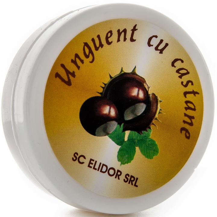 Unguent de Castane, Ceara albine si Ulei lavanda, pentru varice, picioare grele, hemoroizi, 50ml, Laboratoarele Elidor Pontica