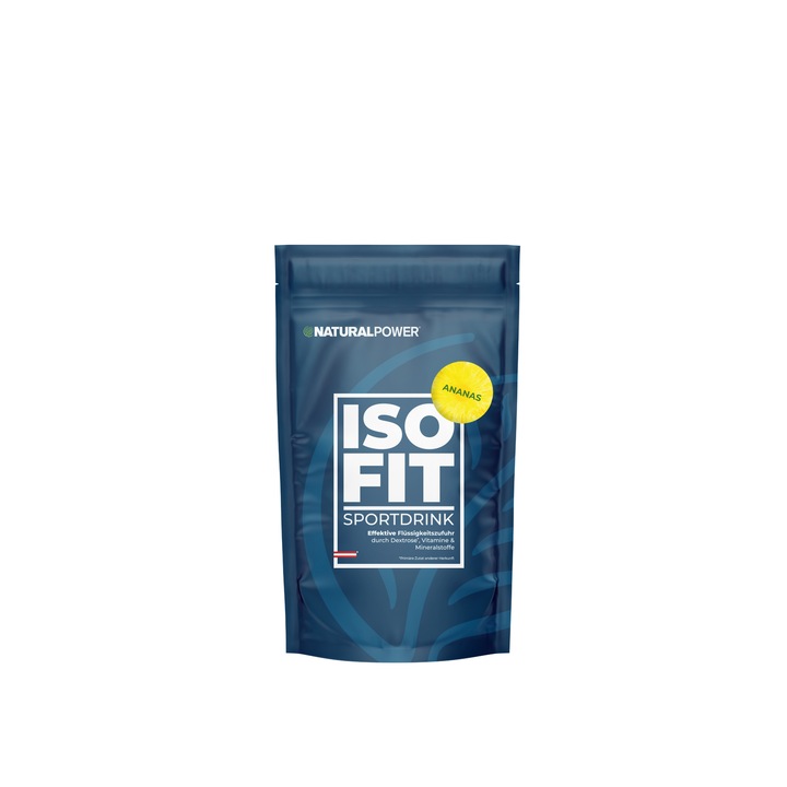 Electroliti Sportdrink ISO FIT, Natural Power, aroma de Ananas, 400 g