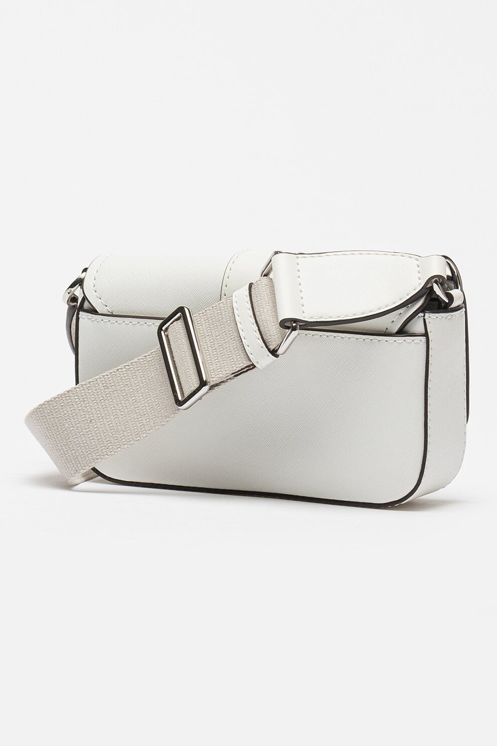 Michael Kors, Geanta crossbody de piele Greenwich, Alb optic - eMAG.ro