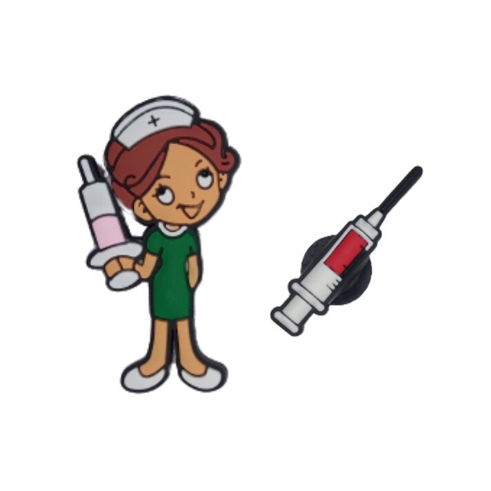 Set Accesorii Crocs Jibbitz, Nurse, Seringa 2 piese eMAG.ro