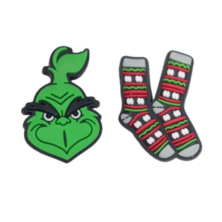Set Accesorii Crocs Jibbitz, Grinch, Craciun, Sosete 2 piese eMAG.ro