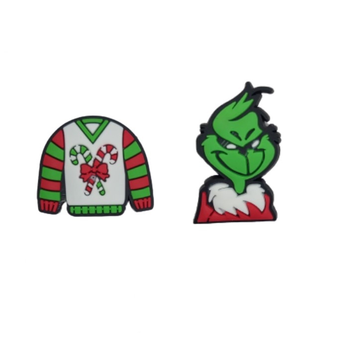 Set Accesorii Crocs Jibbitz, Grinch, Craciun, Pulover 2 piese eMAG.ro