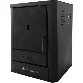 Cazan (centrala) pe lemne, brichete si carbune Fornello Rimini Black 18 Kw