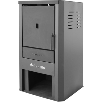 Cazan (centrala) pe lemne, brichete si carbune Fornello Monza Black 27 kW