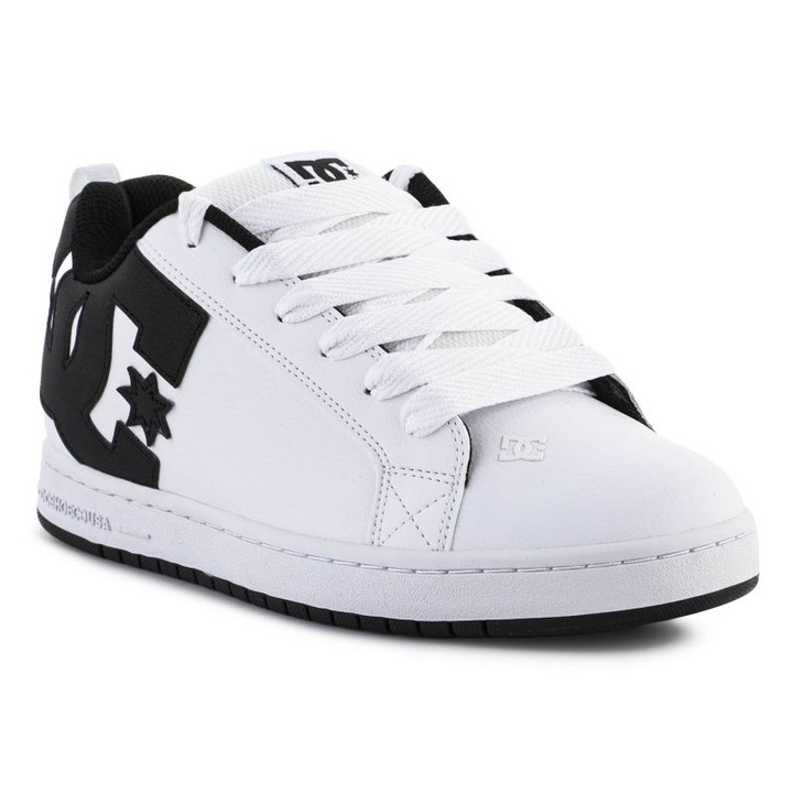 Pantofi sport barbati DC, Piele naturala/Sintetic, Alb