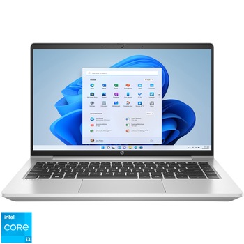 Laptop HP ProBook 440 G9 cu procesor Intel(r) Core(tm) i3-1215U pana la 4.40 GHz, 14", Full HD, IPS, 8GB DDR4, 256GB SSD, Intel(r) UHD Graphics, Windows 11 Pro downgrade Windows 10 Pro, Silver