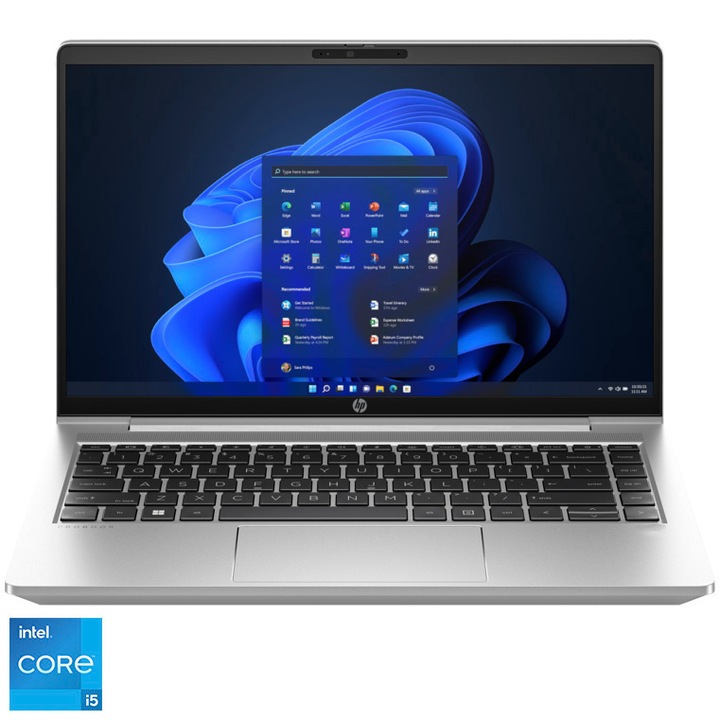 Лаптоп HP ProBook 440 G10, Intel® Core™ i5-1335U, 14", HD, 16GB, 512GB SSD, Intel® UHD Graphics, Windows 11 Pro, Pike Silver
