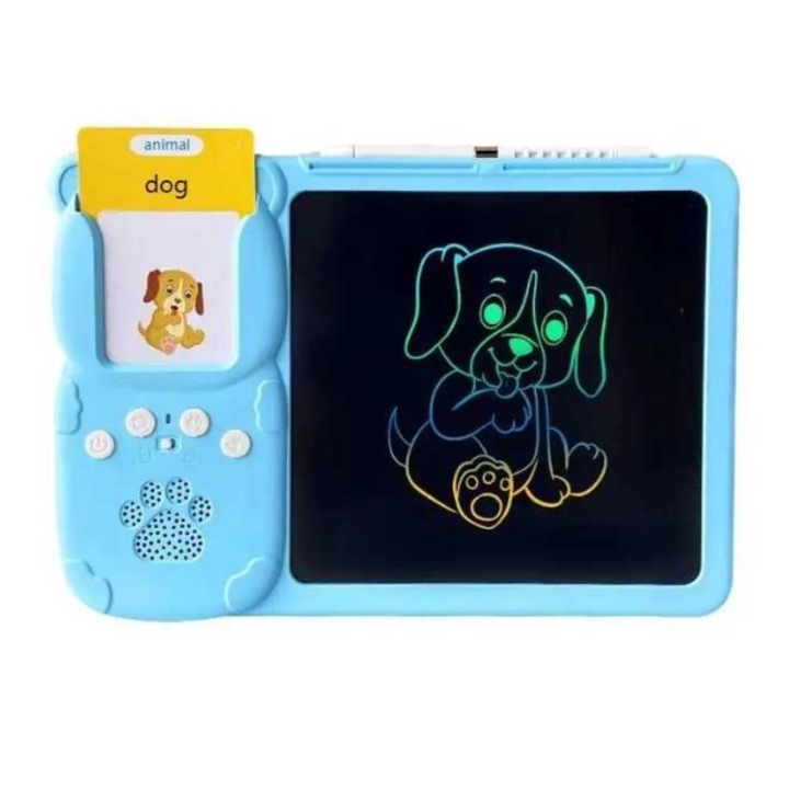 Tableta educativa LCD pentru copii, DDOLI ®, invatare engleza / asociere 224 cuvinte cu imagini – pentru copii de 3-7 ani Albastru