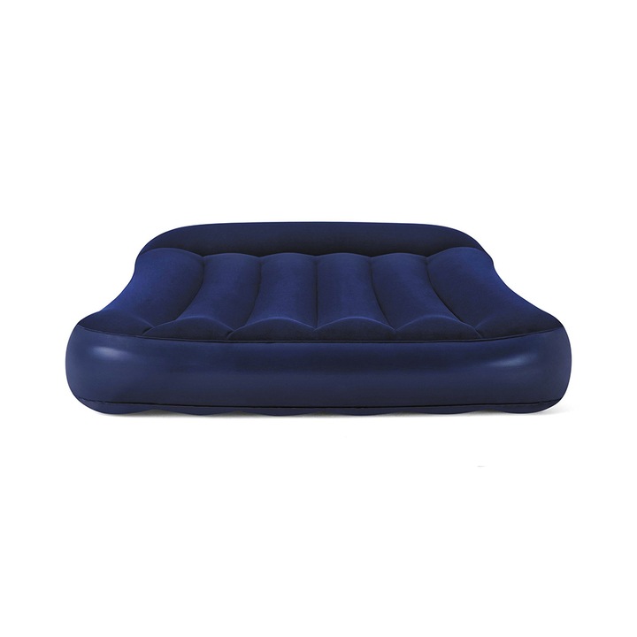 Saltea camping, BIGFOUR, Poliester/PVC/Poliuretan, 186x53x5cm, Albastru