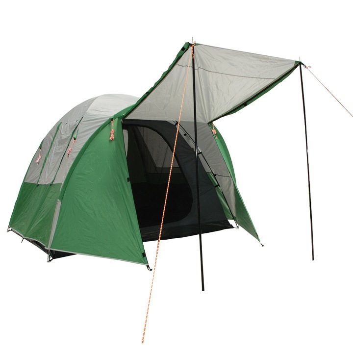 Cort de camping, Bigfour, Poliester, Argintiu, 220x240x180cm