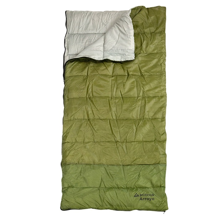 Sac de dormit, Bigfour, Arroyo, Poliester, Verde, 190 x 80 cm